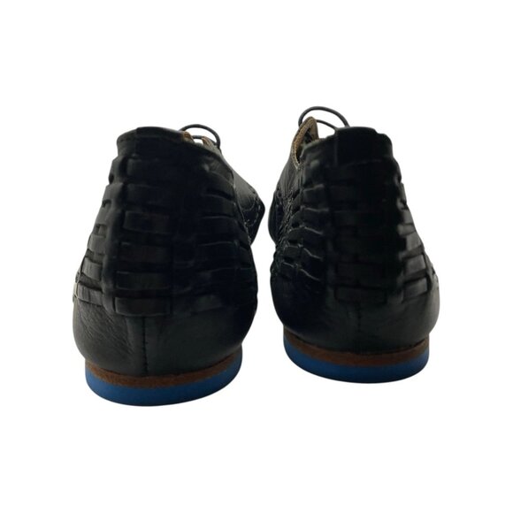 John Fluevog Womens Ella Size 10 Shoes Black Huarache Loafer Oxford Leather - Picture 8 of 9
